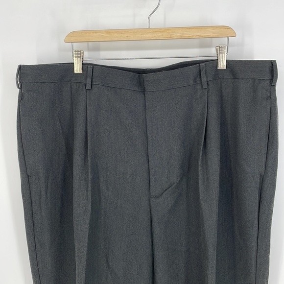 VF JEANSWEAR classic pleated front dress trouser slacks grey size 42 x 30 men's - Picture 5 of 8